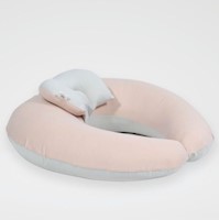 COJÍN DE LACTANCIA ACOLCHONADITOS ALGODÓN FLAMINGO CON CENIZA